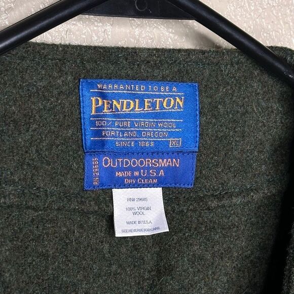 Vintage Pendleton Outdoorsman Wool Made In USA Mackinaw Vest Mens XL - Picture 5 of 5